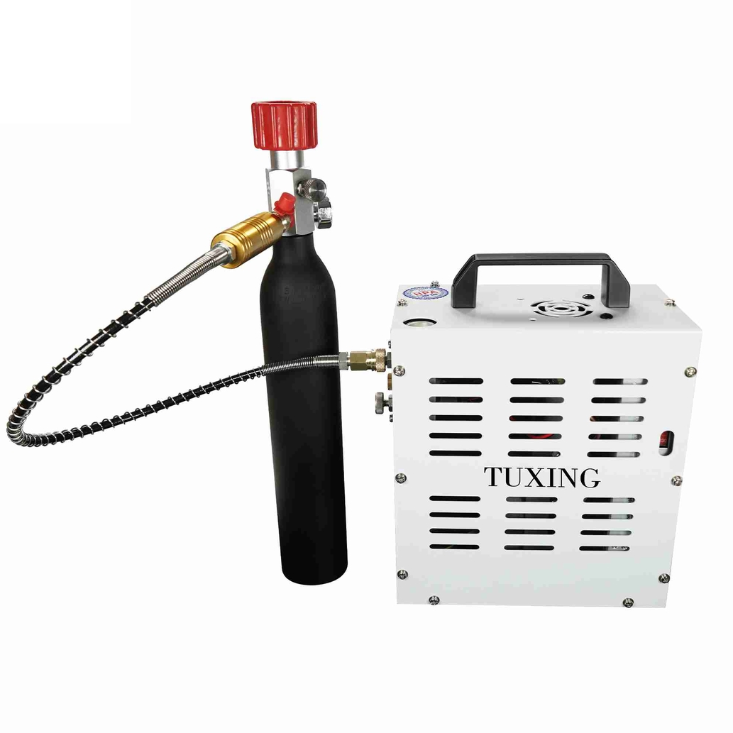 TUXING TXES061-2 kompresor bezolejowy do wiatrówek pcp paintballu 300 bar 4500 psi 12v 220v - obrazek 4