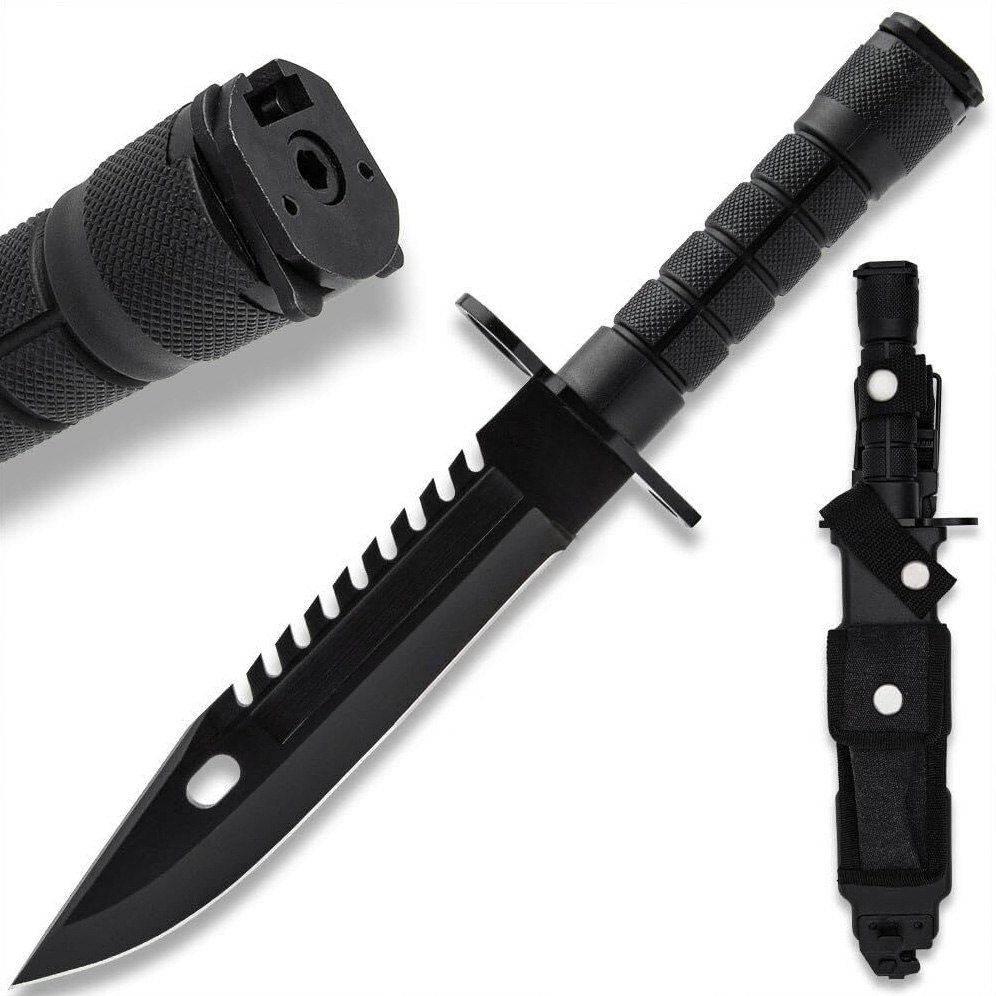 FOXTER® Nóż taktyczny myśliwski wojskowy turystyczny survival bagnet m9 pokrowiec 28cm