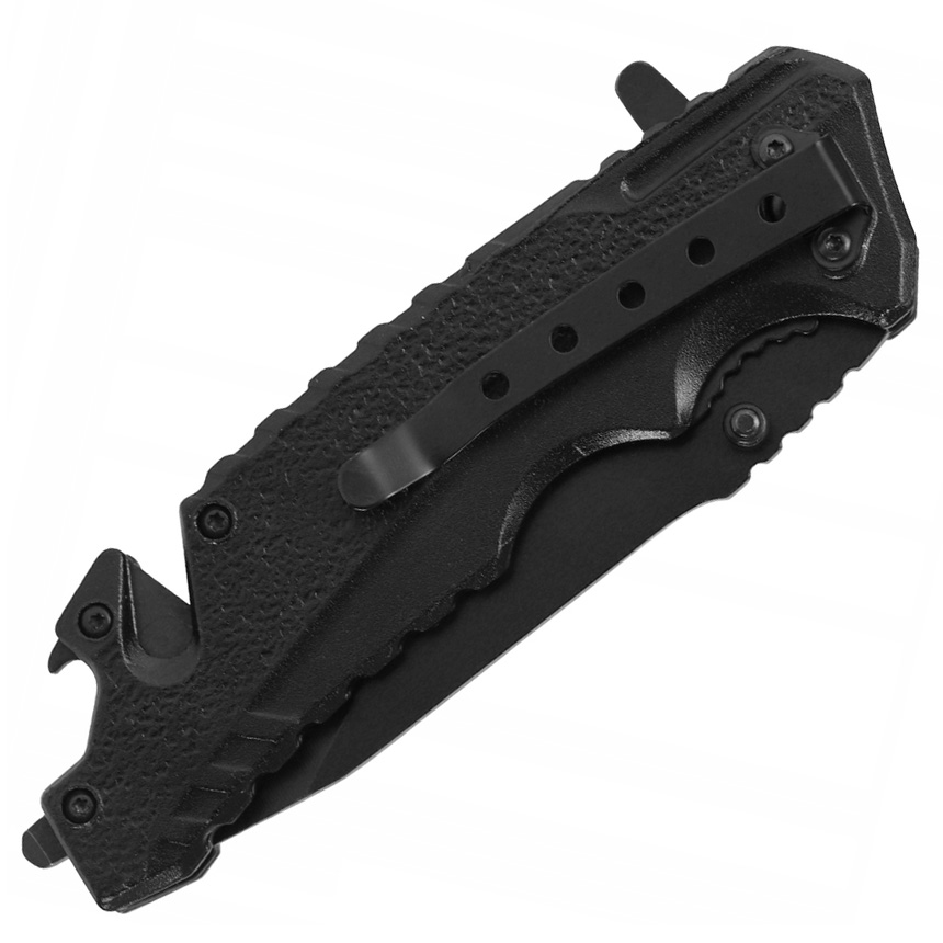 FOXTER® Nóż składany scyzoryk taktyczny turystyczny survival otwieracz przecinak wybijak klucz 18cm - obrazek 3