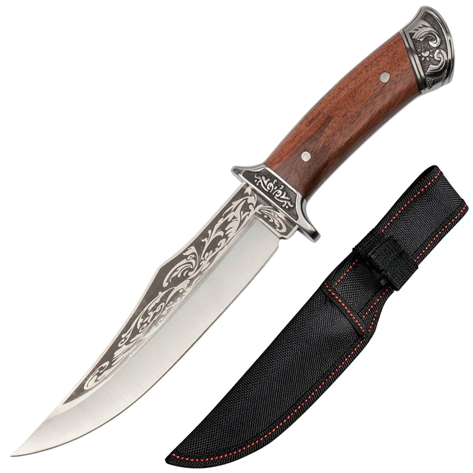 FOXTER® Nóż myśliwski wojskowy turystyczny survival finka pokrowiec 28cm