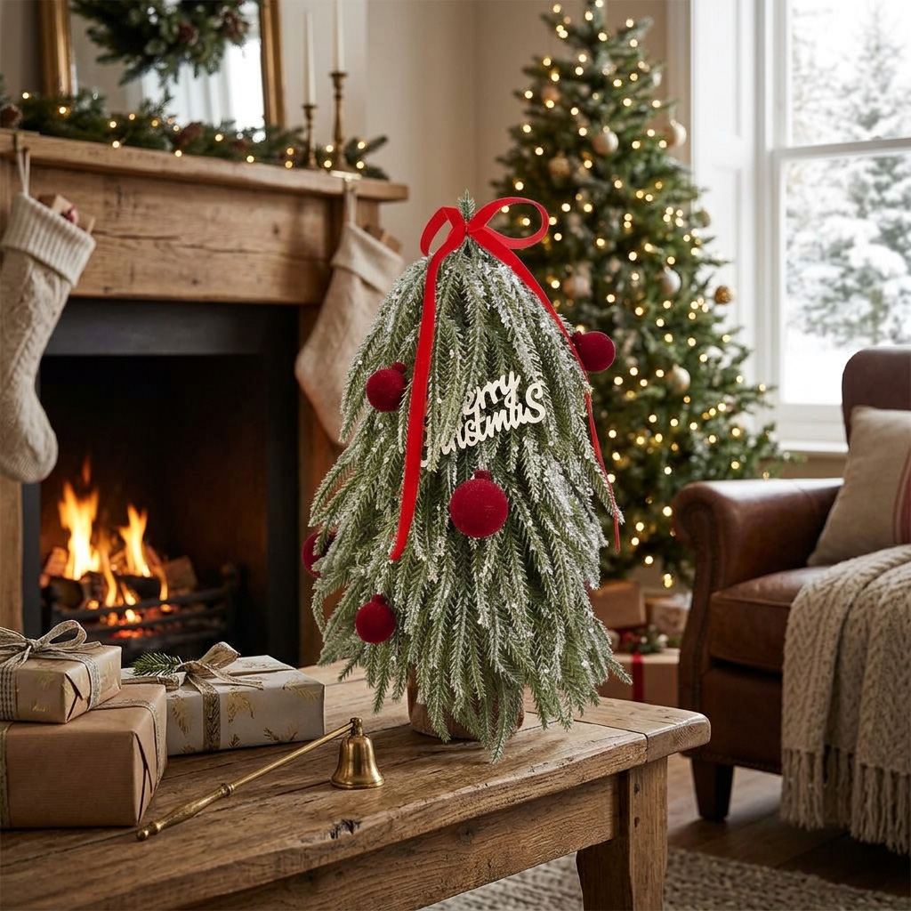 XMAS Choinka dekoracyjna drzewko świąteczne stroik dekoracja ozdoba świąteczna 37cm - obrazek 2