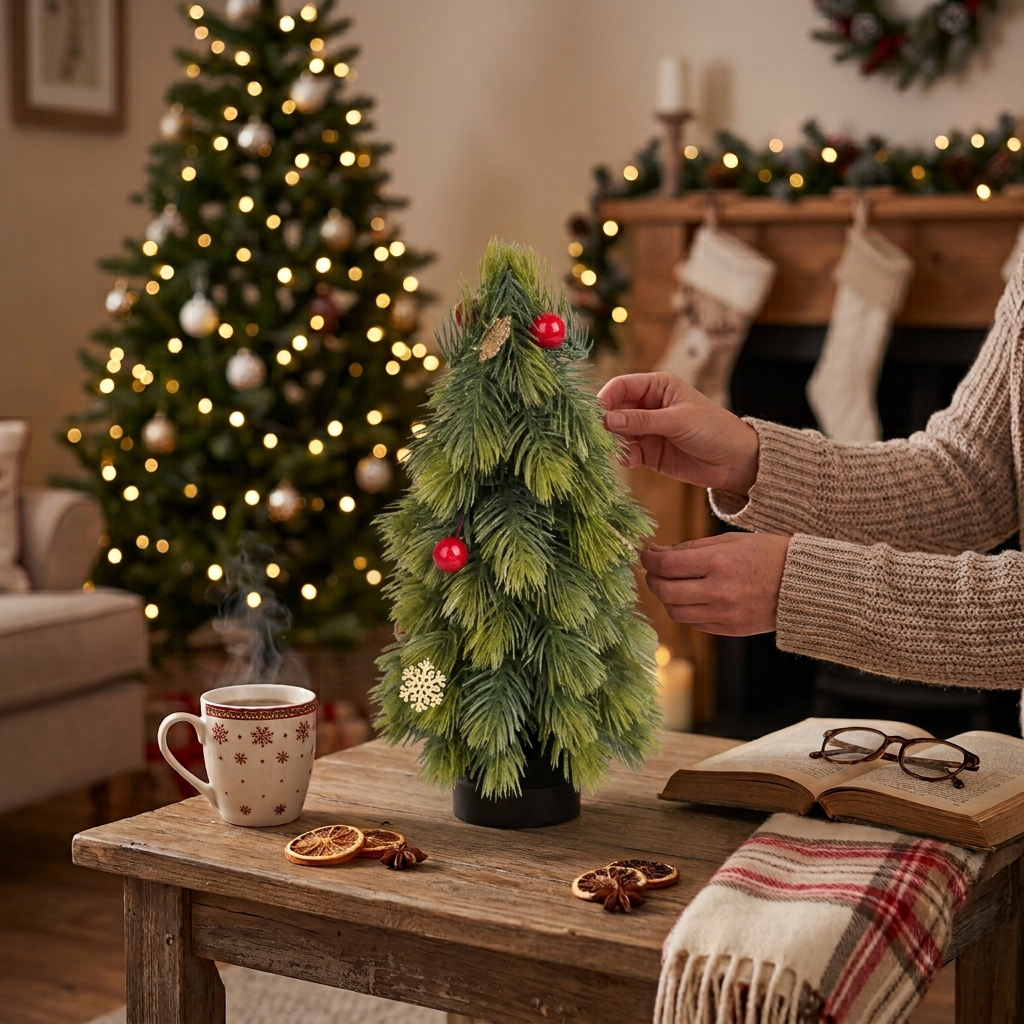 XMAS Choinka dekoracyjna drzewko świąteczne stroik dekoracja ozdoba świąteczna 30cm - obrazek 2
