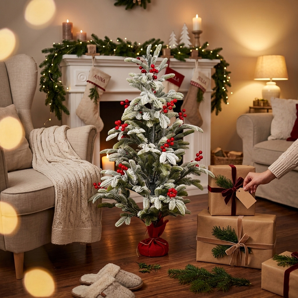 XMAS Choinka dekoracyjna drzewko świąteczne stroik dekoracja ozdoba świąteczna 85cm - obrazek 2