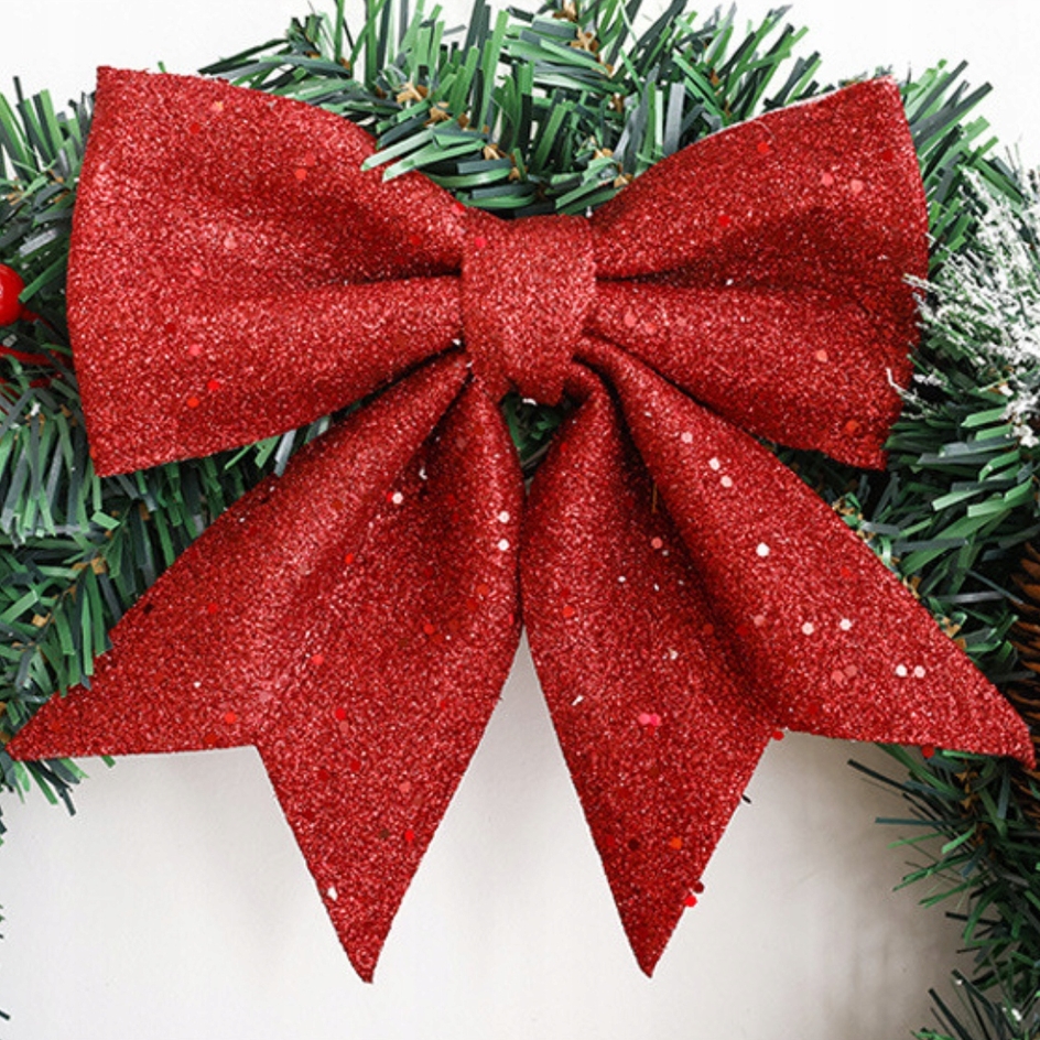 XMAS Świąteczny wianek ozdoba na drzwi wieniec stroik dekoracja choinka girlanda świąteczna xl 40cm - obrazek 2