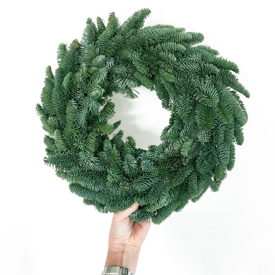 XMAS Świąteczny wianek ozdoba na drzwi wieniec stroik dekoracja choinka girlanda świąteczna xl 45cm - obrazek 2