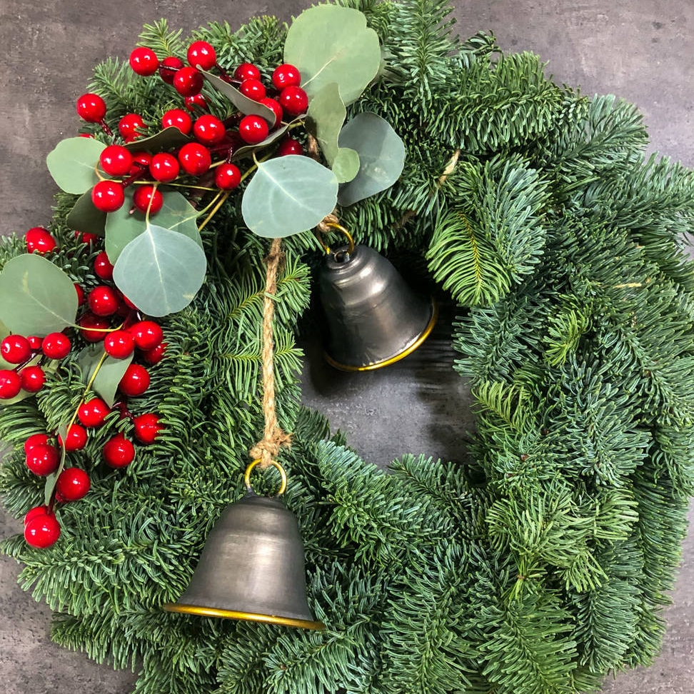 XMAS Świąteczny wianek ozdoba na drzwi wieniec stroik dekoracja choinka girlanda świąteczna xl 45cm - obrazek 4