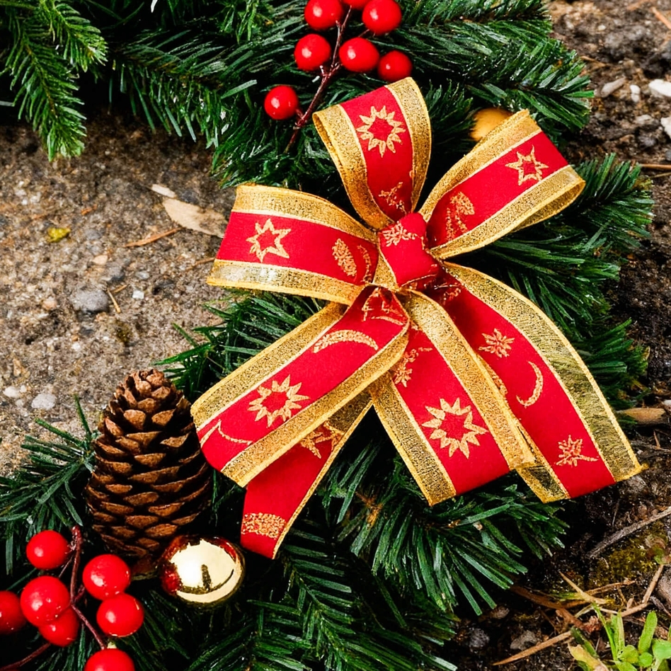 XMAS Świąteczny wianek ozdoba na drzwi wieniec stroik dekoracja choinka girlanda świąteczna 40cm - obrazek 3