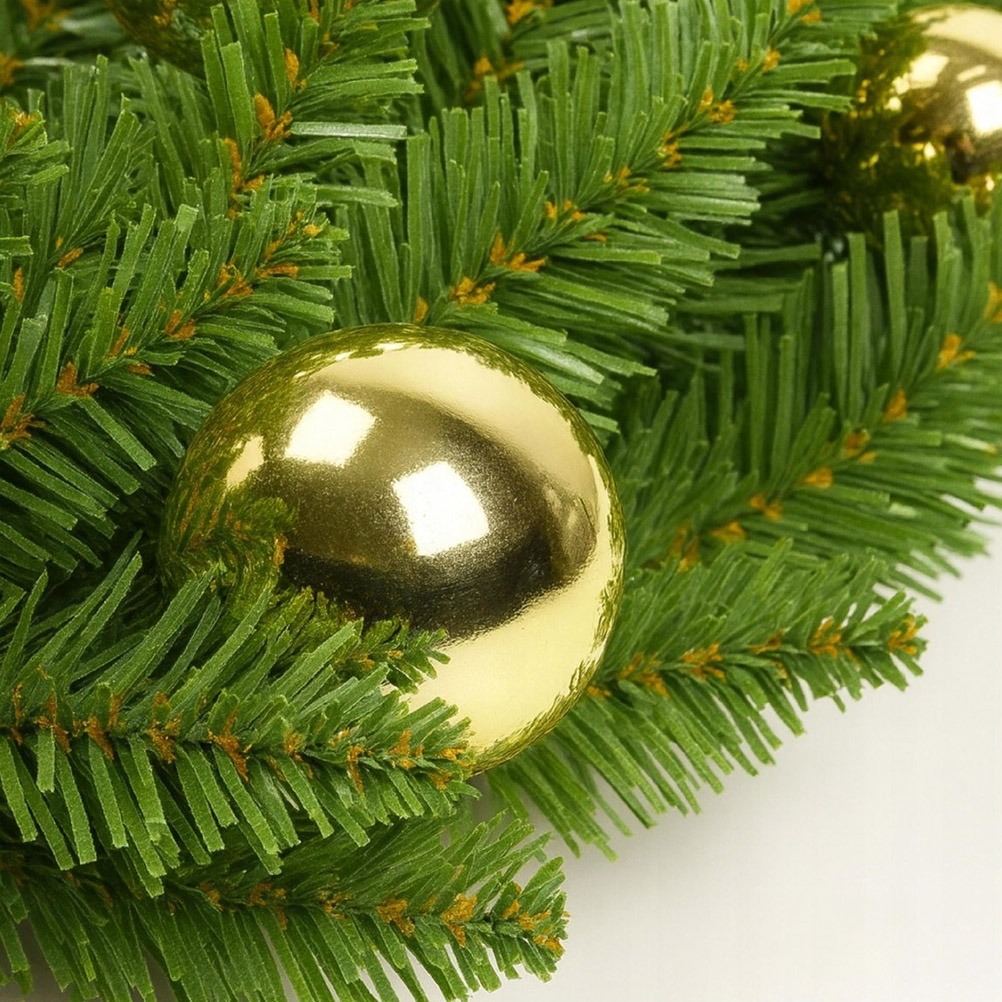XMAS Świąteczny wianek ozdoba na drzwi wieniec stroik dekoracja choinka girlanda świąteczna 45cm - obrazek 2