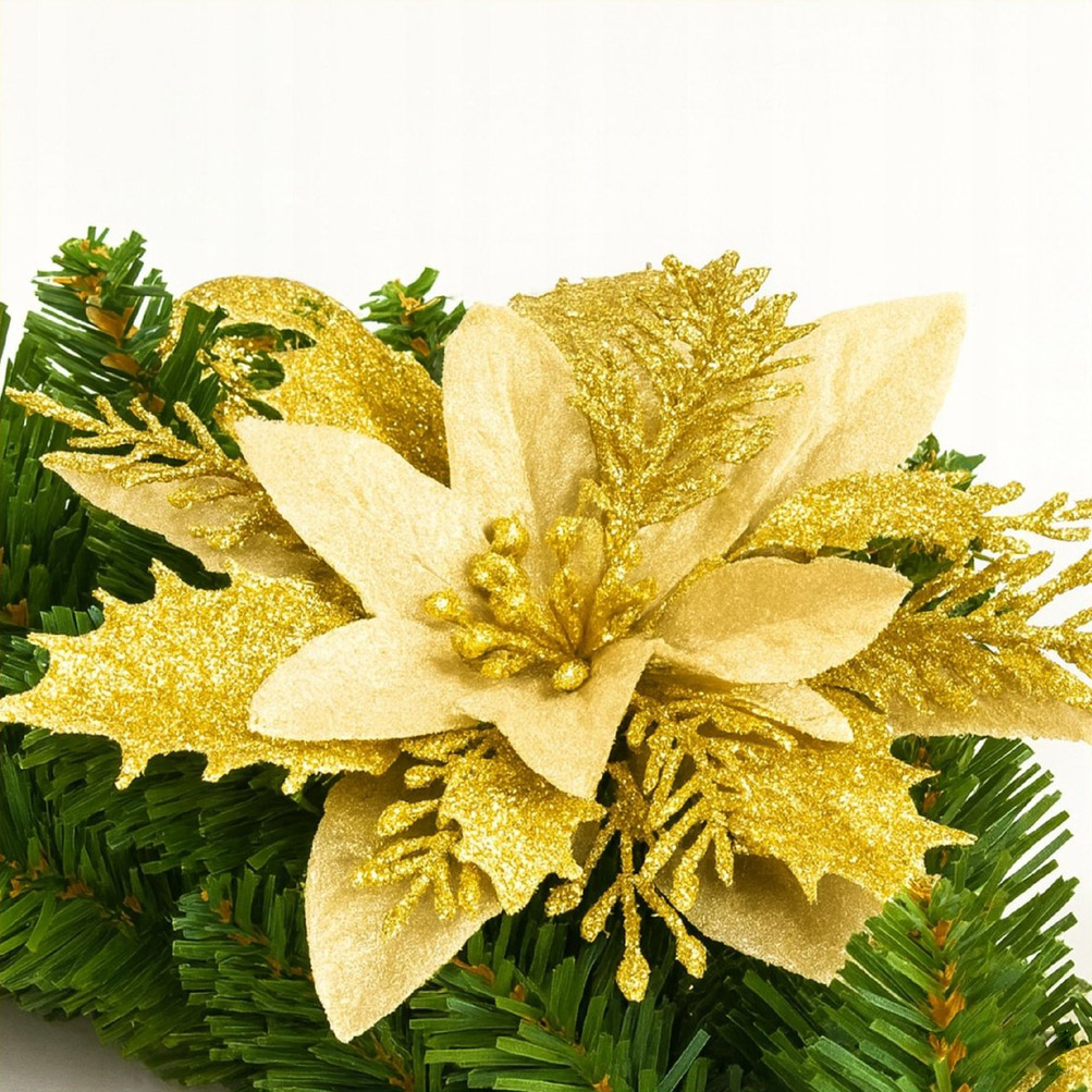 XMAS Świąteczny wianek ozdoba na drzwi wieniec stroik dekoracja choinka girlanda świąteczna 45cm - obrazek 4