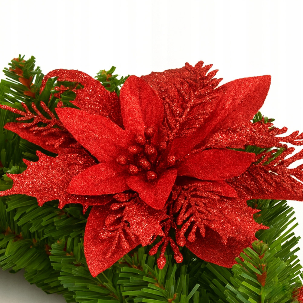 XMAS Świąteczny wianek ozdoba na drzwi wieniec stroik dekoracja choinka girlanda świąteczna 45cm - obrazek 2