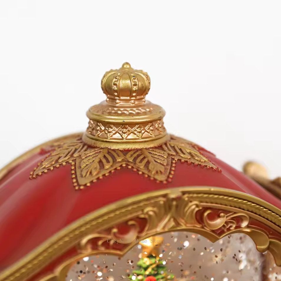 XMAS Karoca z Mikołajem led kula śnieżna muzyczna pozytywka ozdoba świąteczna 26cm - obrazek 4
