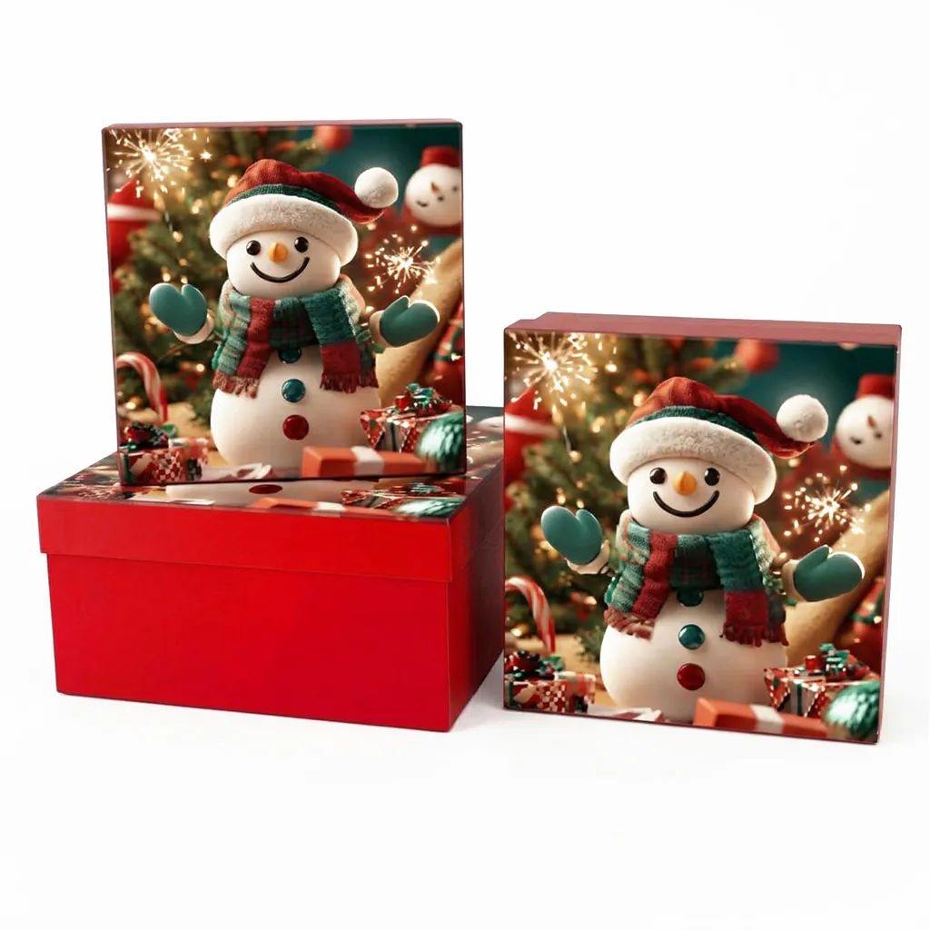 XMAS Pudełka prezentowe pudełko na prezenty dekoracja ozdoba świąteczna zestaw 3szt