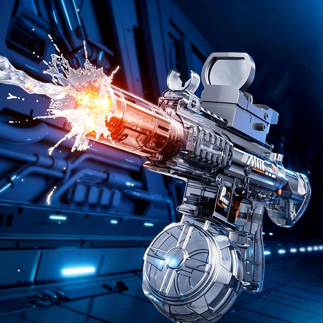PLAYJOY Zabawka na wodę elektryczny pistolet wodny sikawka m416 - obrazek 2