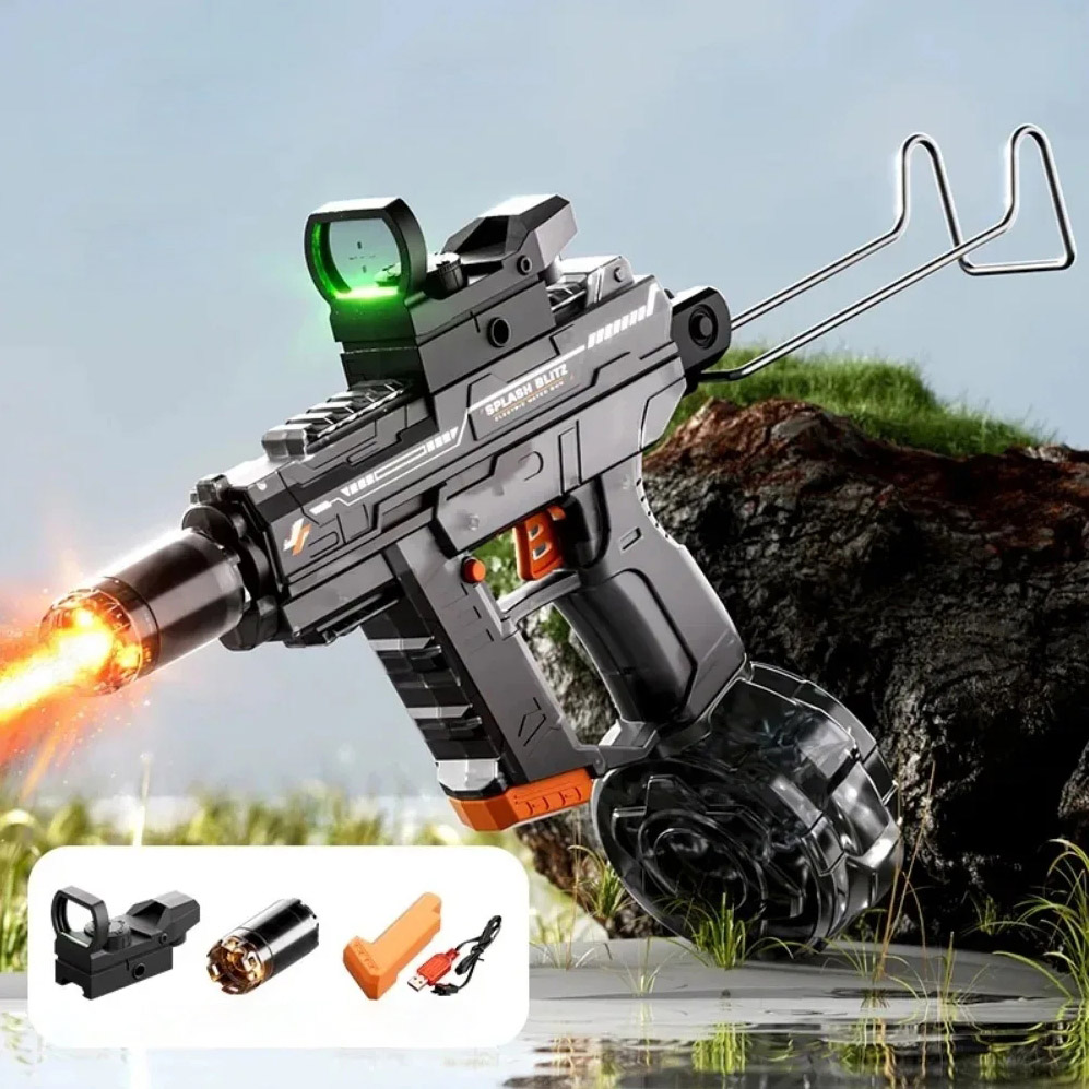 PLAYJOY Zabawka na wodę elektryczny pistolet wodny sikawka uzi - obrazek 5