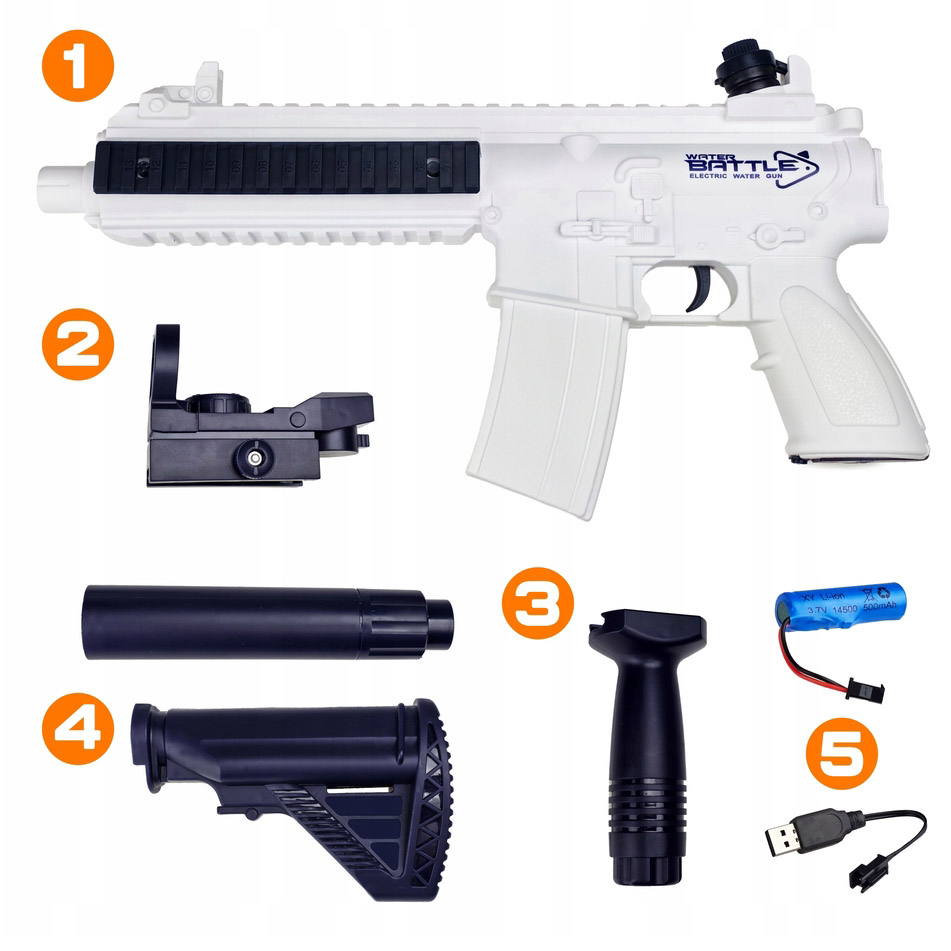 PLAYJOY Zabawka na wodę elektryczny pistolet wodny sikawka m416 - obrazek 2