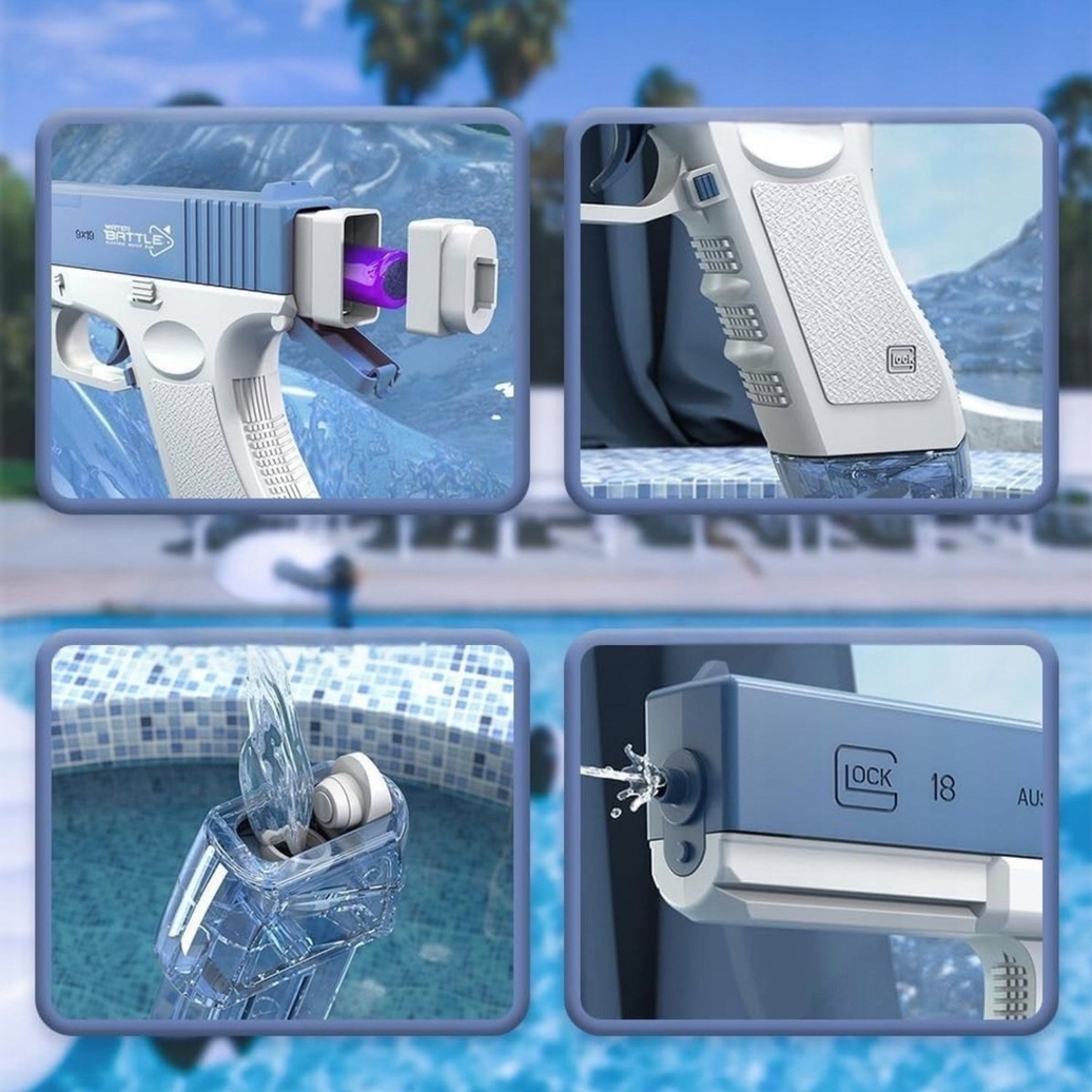 PLAYJOY Zabawka na wodę elektryczny pistolet wodny sikawka glock - obrazek 6